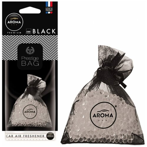 AROMA CAR Ароматизатор полимерный PRESTIGE BAG Black 92512