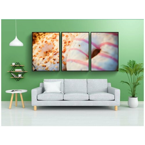 фото Набор модулных постеров для интерьера "пакеты, изделия сахаристые кондитерские, пирожные" 60x90 см. в тубусе, без рамки lotsprints