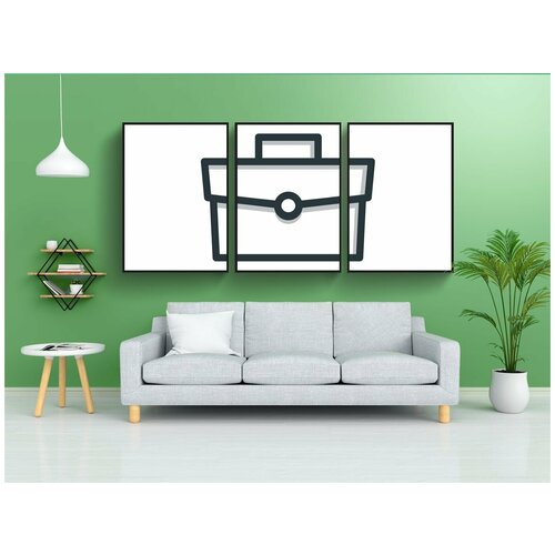 фото Набор модулных постеров для интерьера "портфель, икона, бизнес" 60x90 см. в тубусе, без рамки lotsprints