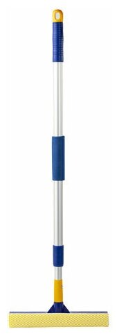 Окномойка LAIMA, комплект 30 шт., алюминиевая телескопическая ручка 76-125 см, рабочая часть 25 см (стяжка, губка, ручка), для дома и офиса, 601493 - фотография № 8