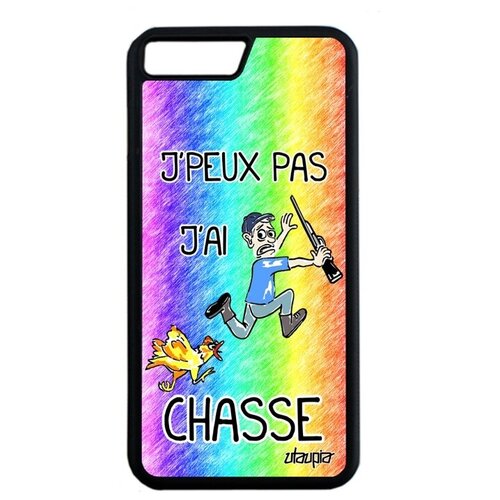 фото Красивый чехол для // apple iphone 7 plus // "не могу - у меня охота!" шутка принт, utaupia, цветной