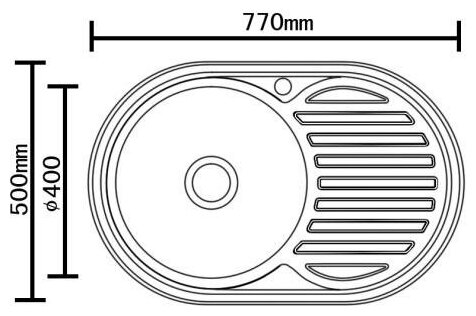 мойка врезная SINKLIGHT 7750 R 0.8/180 1E правая матовая - фотография № 2