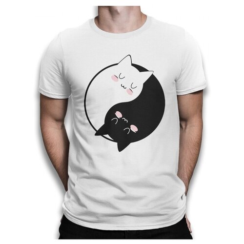 фото Футболка dream shirts котики инь-янь размер xs, белый