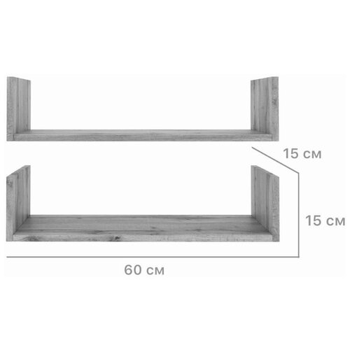 Полка настенная П-15 60/15/15 см Венге