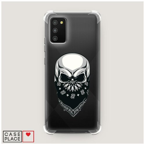 фото Чехол силиконовый противоударный samsung galaxy a02s череп в маске case place