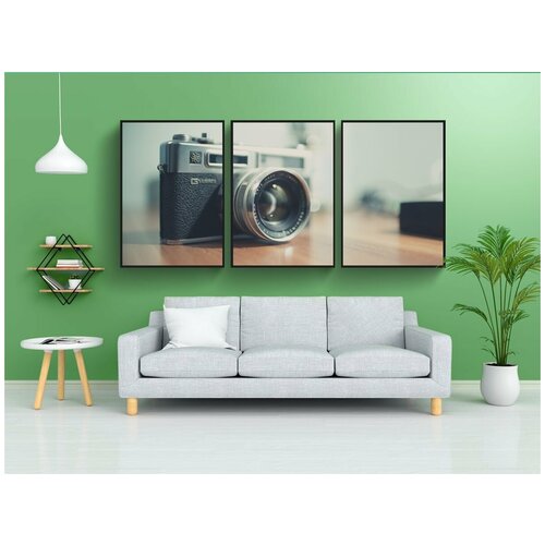 фото Набор модулных постеров для интерьера "г яшика, камера, slr" 60x90 см. в тубусе, без рамки lotsprints