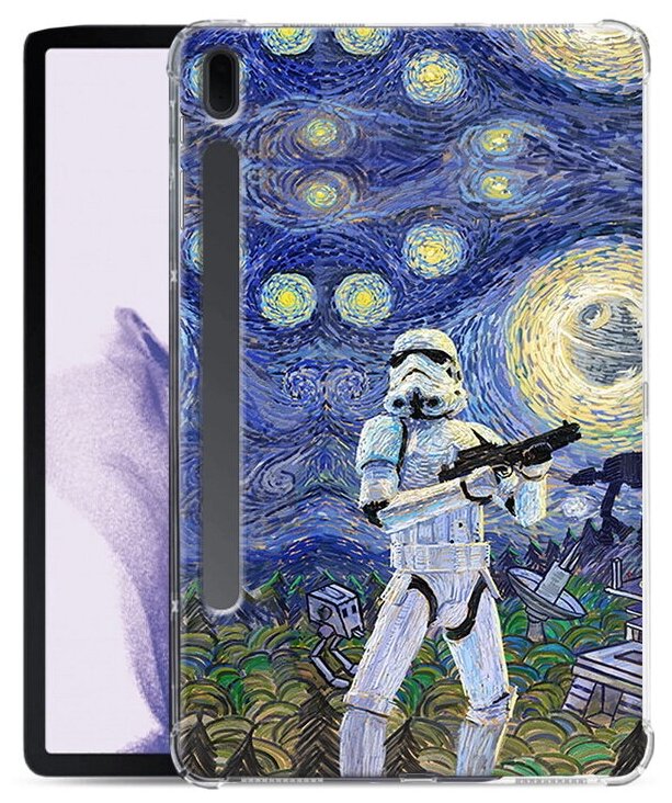 Чехол задняя-панель-накладка-бампер MyPads star wars звездная ночь для Samsung Galaxy Tab S7 FE 12.4 SM-T735N (2021) противоударный