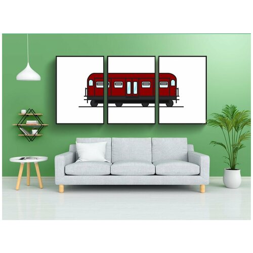 фото Набор модулных постеров для интерьера "красный, тренироваться, груз" 60x90 см. в тубусе, без рамки lotsprints