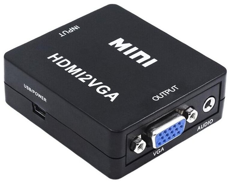 Конвертер из VGA на HDMI 1080p full hd 3d с блоком питания 5в 2а