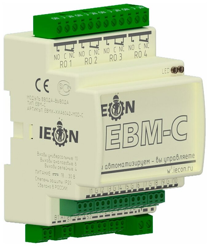 IECON Модуль ввода-вывода Modbus RTU, 1 порт RS485