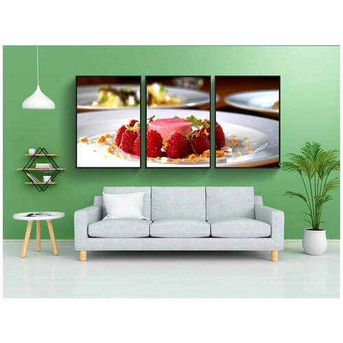 фото Набор модулных постеров для интерьера "милая, пудинг, еда" 60x90 см. в тубусе, без рамки lotsprints