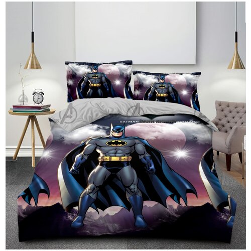 фото Комплект детского постельного белья 1,5 cartoon спальный, batman,50x70