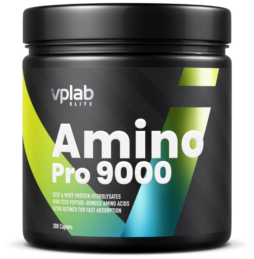 VPLab Nutrition Гидролизат сывороточного и говяжьего протеина Amino PRO 9000, 300 таблеток, VPLab