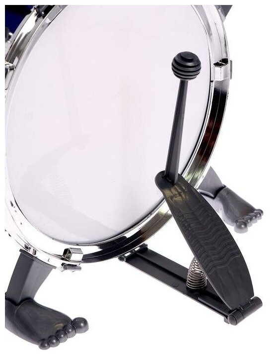 Барабанная установка "Басист", 5 барабанов, тарелка, палочки, стульчик, педаль, микс 5246446