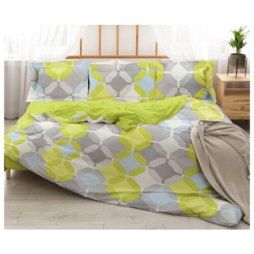 фото Постельное бельё «персик. экодом» евро. бязь, рис. 9864\1 шуйские ситцы