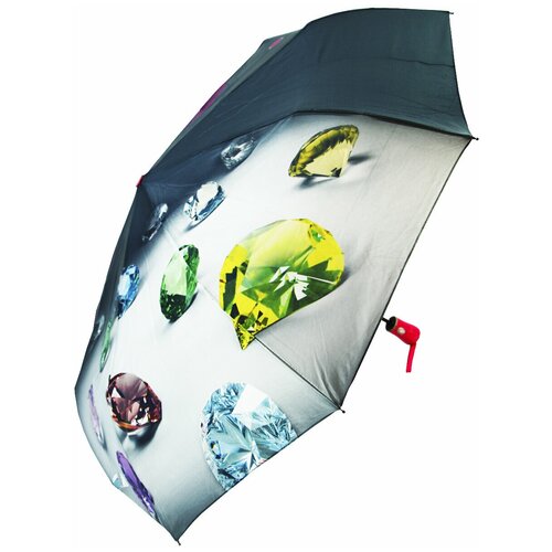 фото Зонт rainbrella, автомат, 3 сложения, купол 105 см., 9 спиц, система «антиветер», чехол в комплекте, для женщин, фуксия