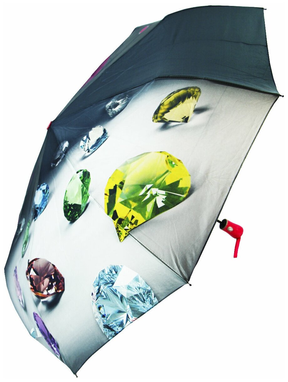 Женский складной зонт Rain-Brella 176-9/малиновый