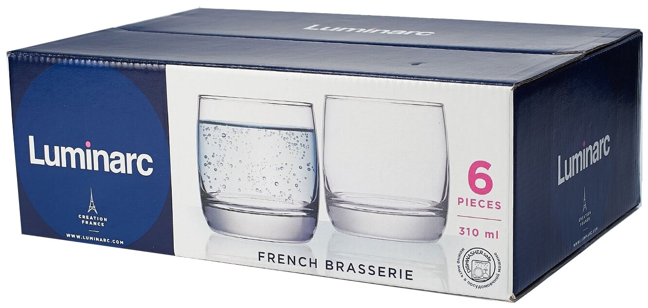 Набор стаканов Luminarc French Brasserie H9370, 310 мл, 6 шт.