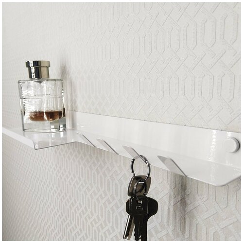 Полка с крючками белая Dideco hallway ST 45W R1