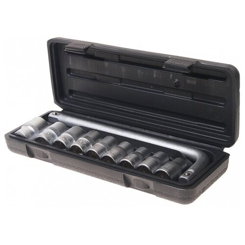 фото Набор торцевых головок эврика er-tk4010 1/2"dr 6-гранный, 10 предметов