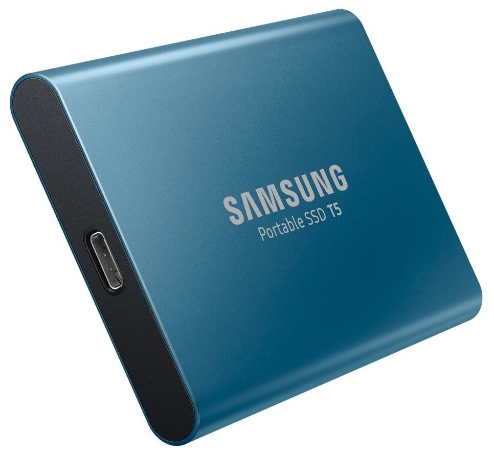 2 ТБ Внешний портативный твердотельный SSD накопитель Samsung T5 (MU-PA2T0B/WW) USB 3.1, черный