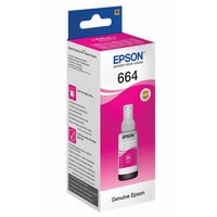 Чернила Epson C13T66434A, блистер для Epson L100, L110, L120, L1300, L132, , пурпурный, 70 мл