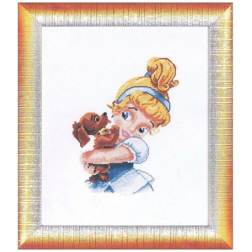 1095 Набор для вышивания Alisena 'Девочка с собачкой', 16*22 см