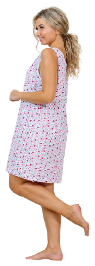 Ретро-серия. Майка -сорочка женская удлиненная М-151 (розовый)58 - фотография № 3