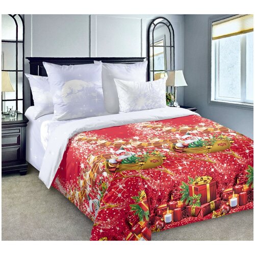 фото Постельное белье новогодние огни 1, перкаль (1,5 спальный) текс-дизайн