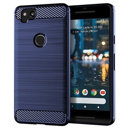 фото Чехол на google pixel2 цвет blue (синий), серия carbon от caseport