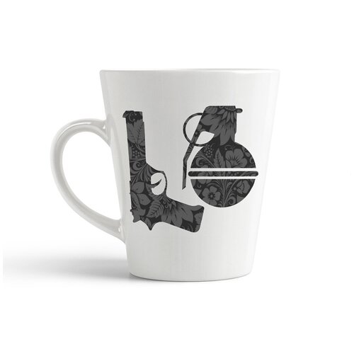 фото Кружка-латте coolpodarok "пистолет и граната"