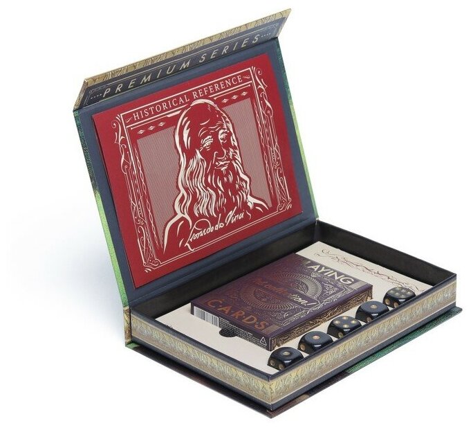 Подарочный набор 2 в 1 «Playing cards. Art collection», 54 карты, кубики - фотография № 4