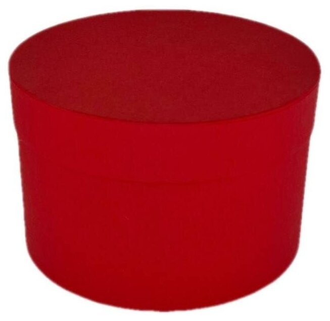 Коробка подарочная круглая 15х10 см красная / подарочная упаковка / шляпная коробка / коробочки для подарков