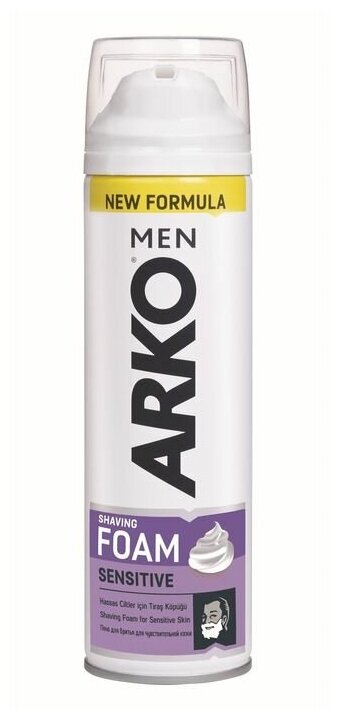 Пена для бритья Arko Men Sensitive, 200 мл