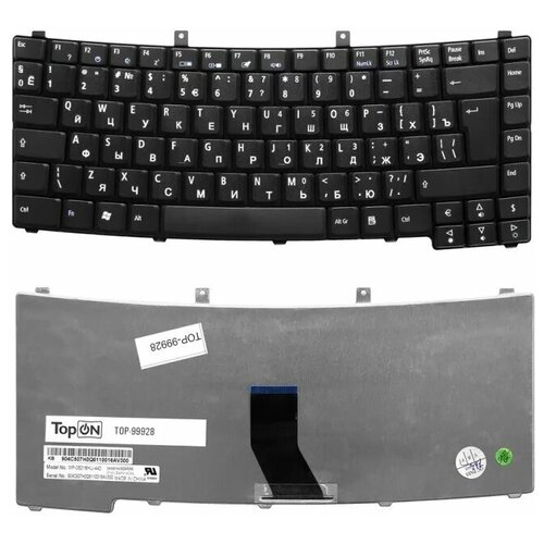 Клавиатура для ноутбука Acer TravelMate 2300, 2310, 2410, 4000, 8000 Series. Г-образный Enter. Черная, без рамки. PN: 90.4C507.00R клавиатура для ноутбука dell inspiron mini 11 11z 1110 series г образный enter черная без рамки mp 09f23su 698 058td8