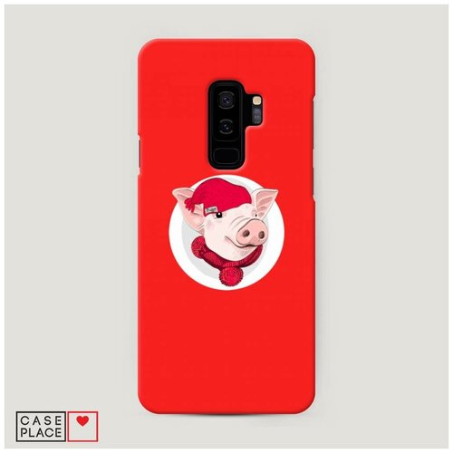 фото Чехол пластиковый samsung galaxy s9 plus новогодняя свинка case place