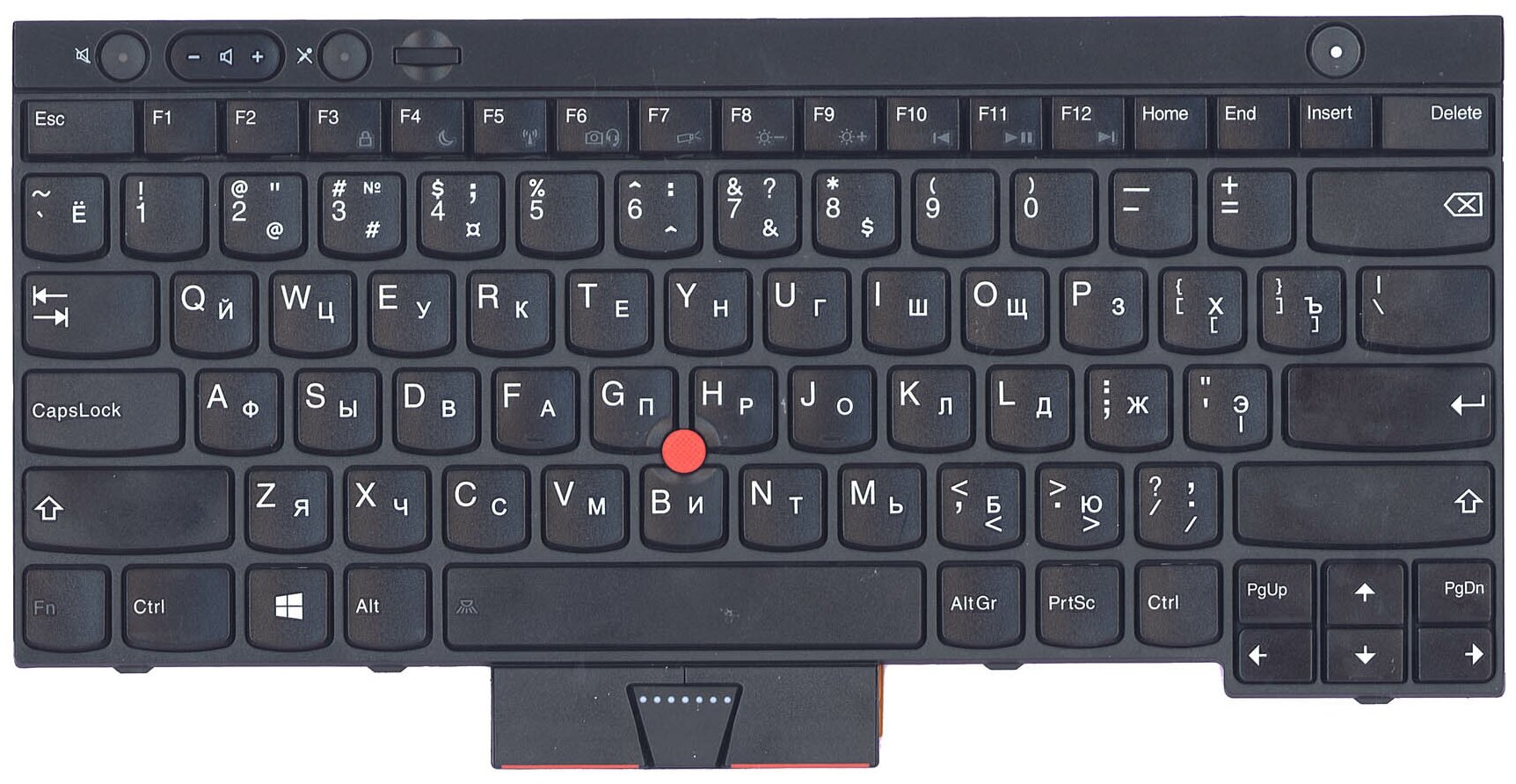 Клавиатура для ноутбука Lenovo 04X1201 русская черная со стиком