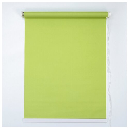 Штора рулонная 120×180 см (с учётом креплений 3,5 см), цвет зелёный