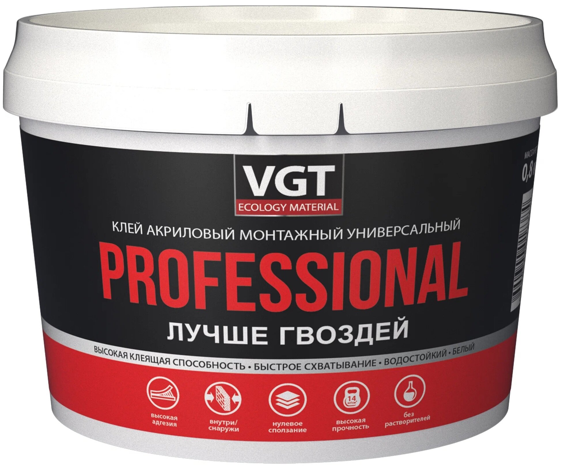 Клей универсальный VGT монтажный акриловый Лучше Гвоздей Professional