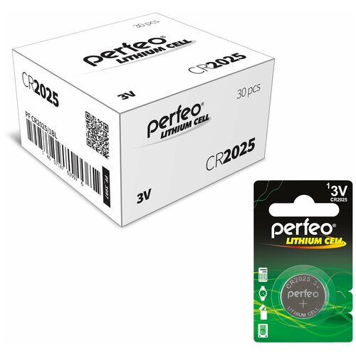 Батарейка Perfeo CR2025/1BL Lithium Cell, 30шт