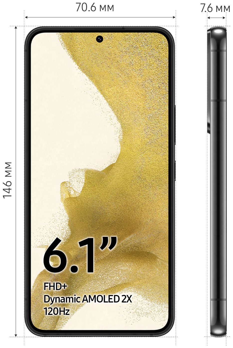 Смартфон Samsung Galaxy S22 S901 8/128Gb Global Black - фото №10