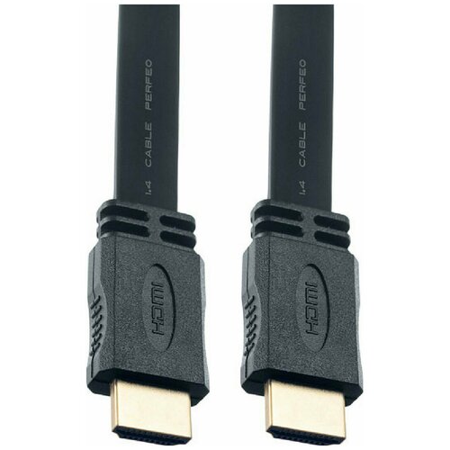 Кабель PERFEO HDMI A вилка - HDMI A вилка, плоский, ver.1.4, длина 3 м. (H1303) кабель perfeo hdmi a вилка hdmi a вилка ver 1 4 длина 5 м h1005