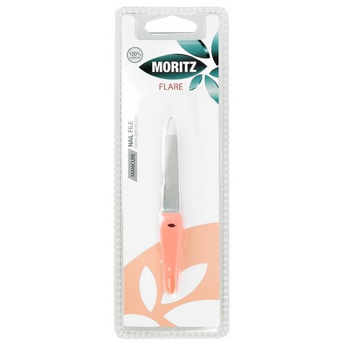 Пилка для ногтей MORITZ FLARE двусторонняя с сапфировым напылением 11 см moritz пилка для ногтей moritz wave двусторонняя металлическая 13 см