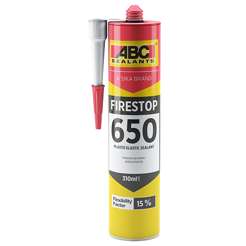 ABC 650 Firestop, Герметик акриловый противопожарный, 310 мл, серый