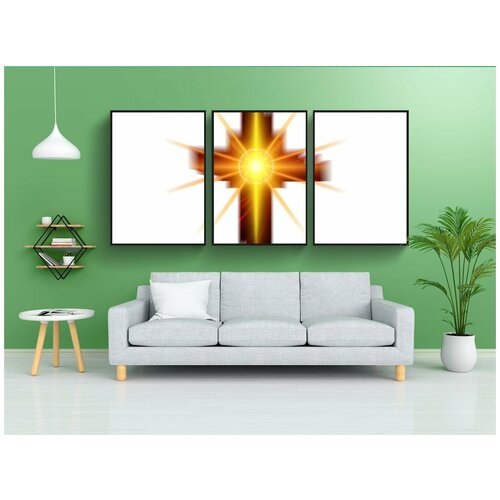 фото Набор модулных постеров для интерьера "пересекать, иисус, вера" 60x90 см. в тубусе, без рамки lotsprints