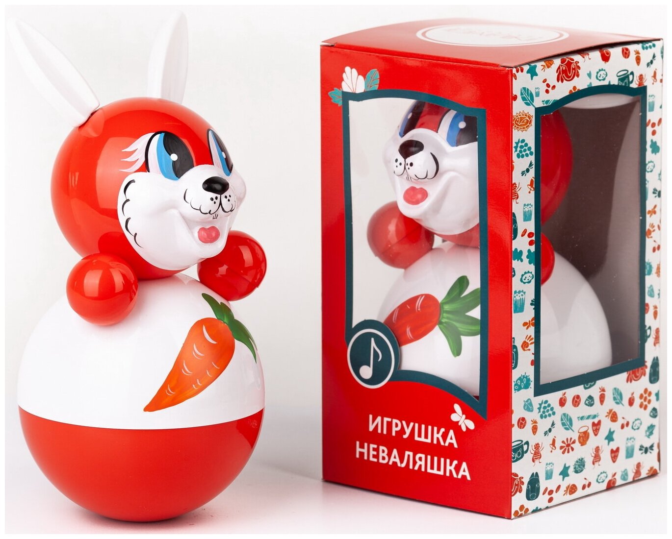 Неваляшка игрушка "Зайчик"