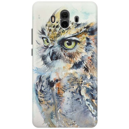 фото Re:pa накладка transparent для huawei mate 10 с принтом "красочный филин"