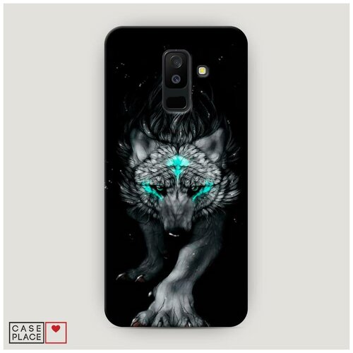 фото Чехол пластиковый samsung galaxy a6 plus волшебный волк case place