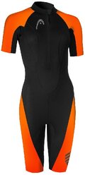 Гидрокостюм женский Короткий костюм HEAD SWIMRUN MULTIX SHORTY 2.5, Цвет - черный/оранженвый; Размер - XL; Материал - Неопрен/нейлон