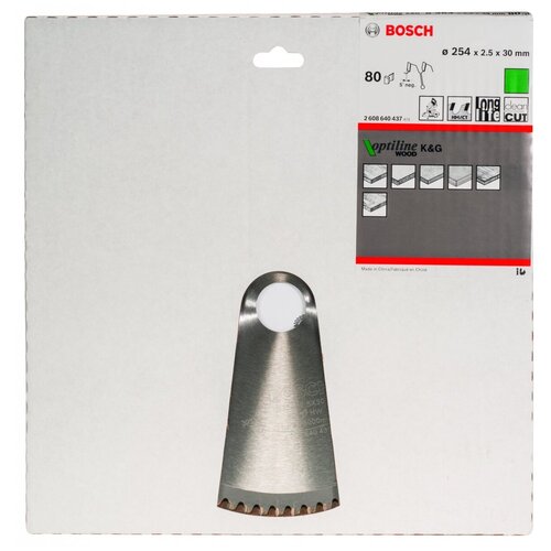 Диск пильный BOSCH 2608640437 254Х30 80 GCM 10